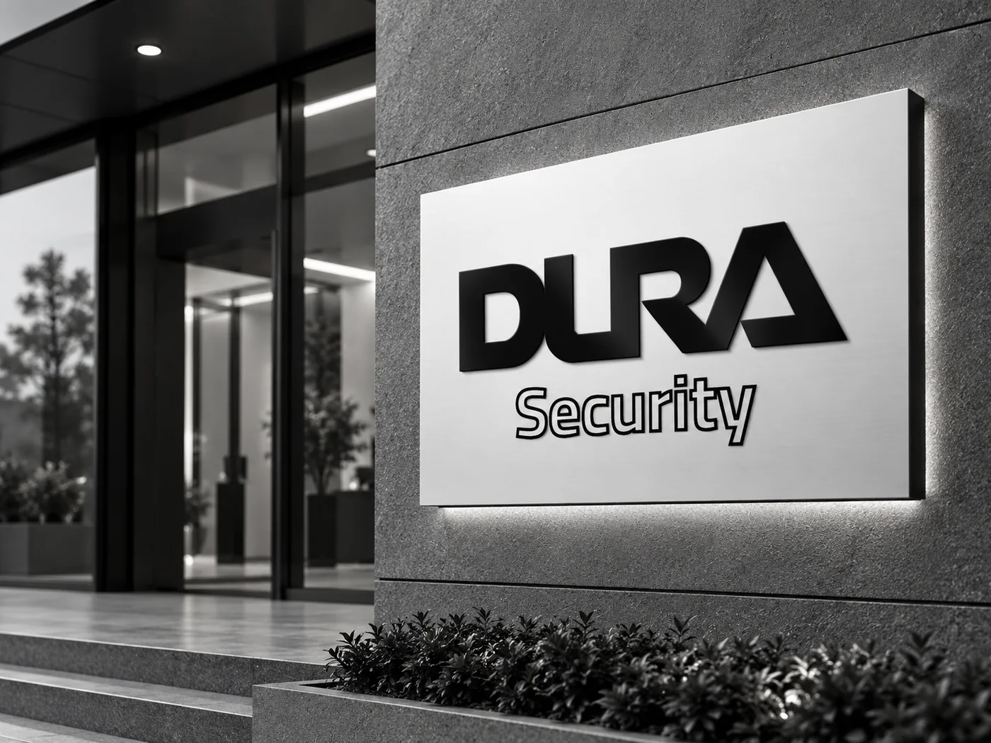 Professionele entree met DURA Security-signage